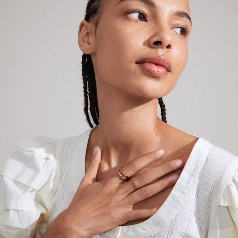 pilgrim trust gold ring set