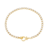 gorjana parker shimmer clasp gold white crystal bracelet