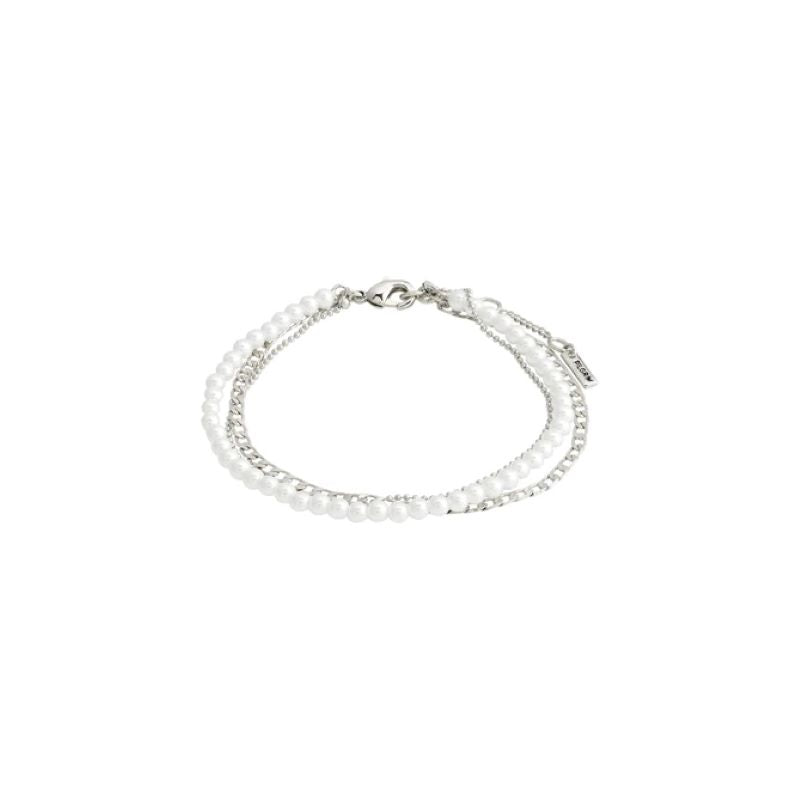 pilgrim baker 3 in 1 silver bracelet