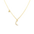 tai moon star necklace gold cz