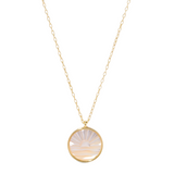 gorjana sunset etched necklace gold