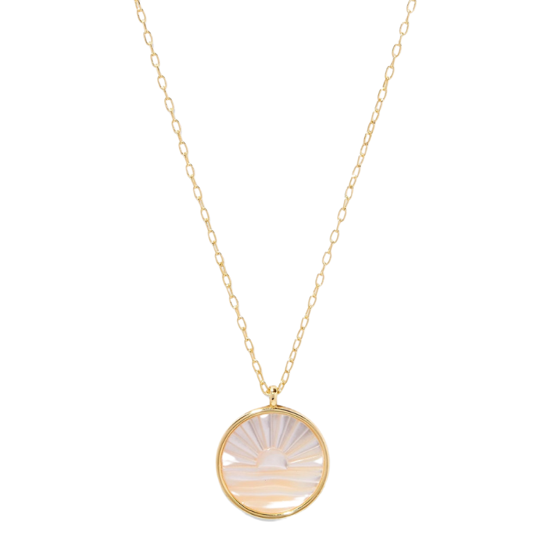 gorjana sunset etched necklace gold