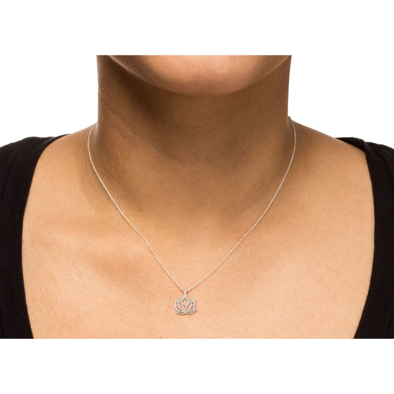 dogeared new beginnings lotus silver necklace