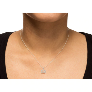 dogeared new beginnings lotus silver necklace