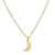 satya crescent moon gold pendant necklace