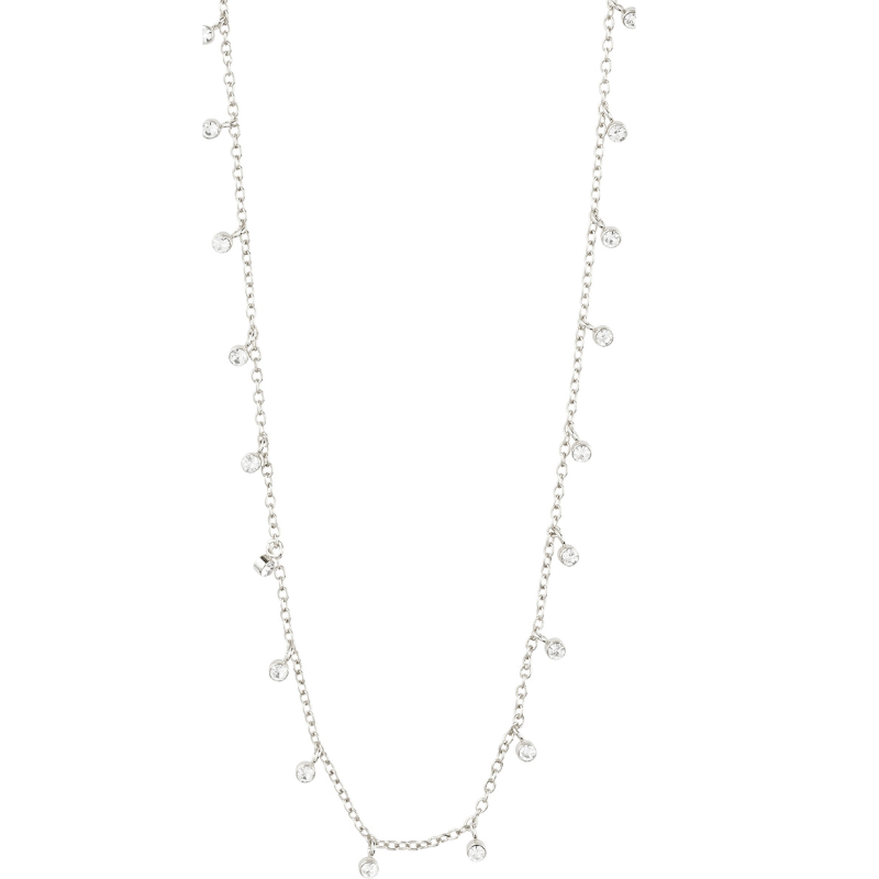 pilgrim maja multi drops silver necklace