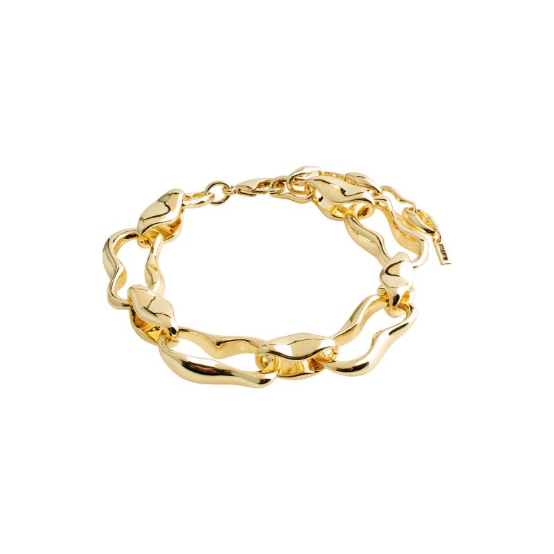 pilgrim wave gold bracelet 
