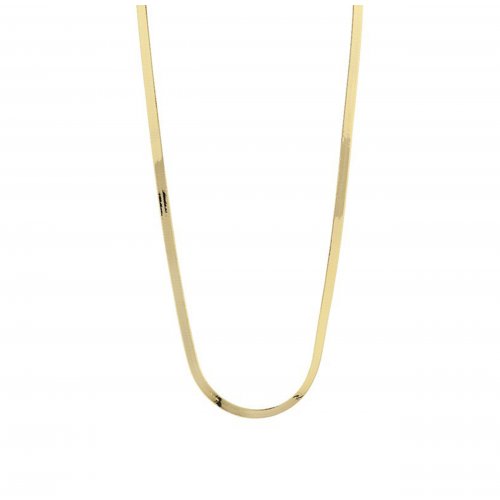 Snake Herringbone Gold Chain 18"