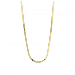 Snake Herringbone Gold Chain 18"