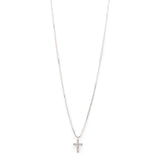 pilgrim clara cross silver crystal necklace