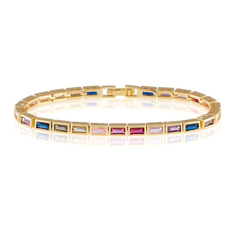 sahira gold lainey tennis bracelet