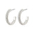 pilgrim heat silver crystal hoop earring