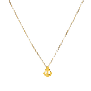 dogeared frienship anchor gold necklace