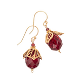 holly yashi emeilia gold scarlet garnet earring