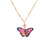 holly yashi bella butterfly pendant necklace living coral niobium