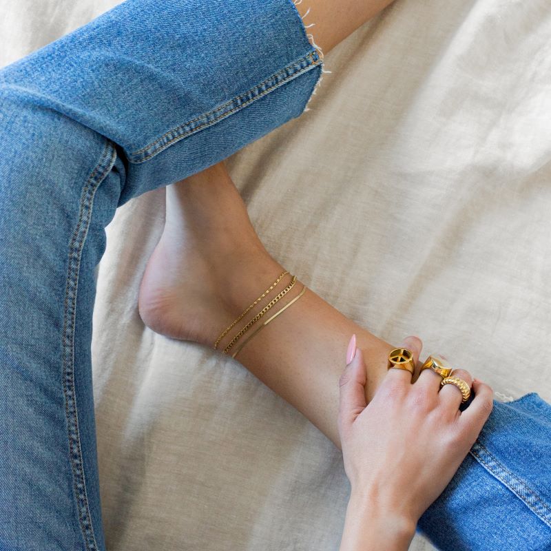sugar blossom ivy gold anklet