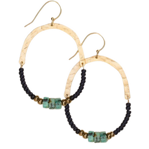 holly yashi rhea earring black gold turquoise