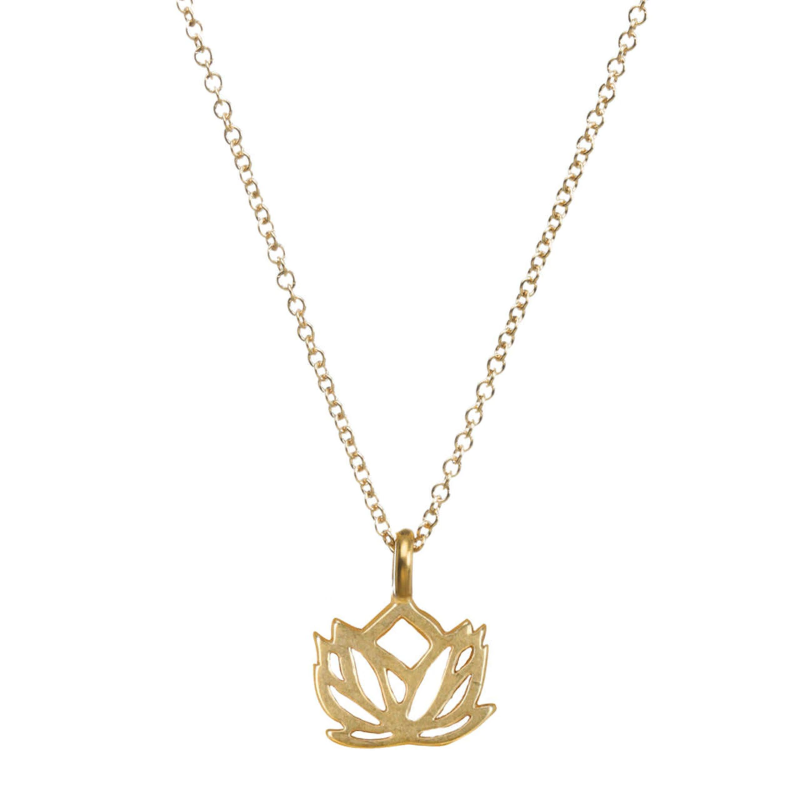 dogeared new beginnings lotus gold necklace