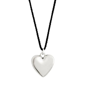 pilgrim reflect heart silver necklace