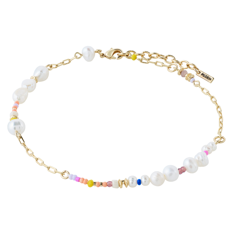 pilgrim ilsa pearl bead gold anklet