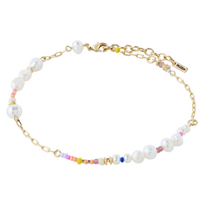 pilgrim ilsa pearl bead gold anklet