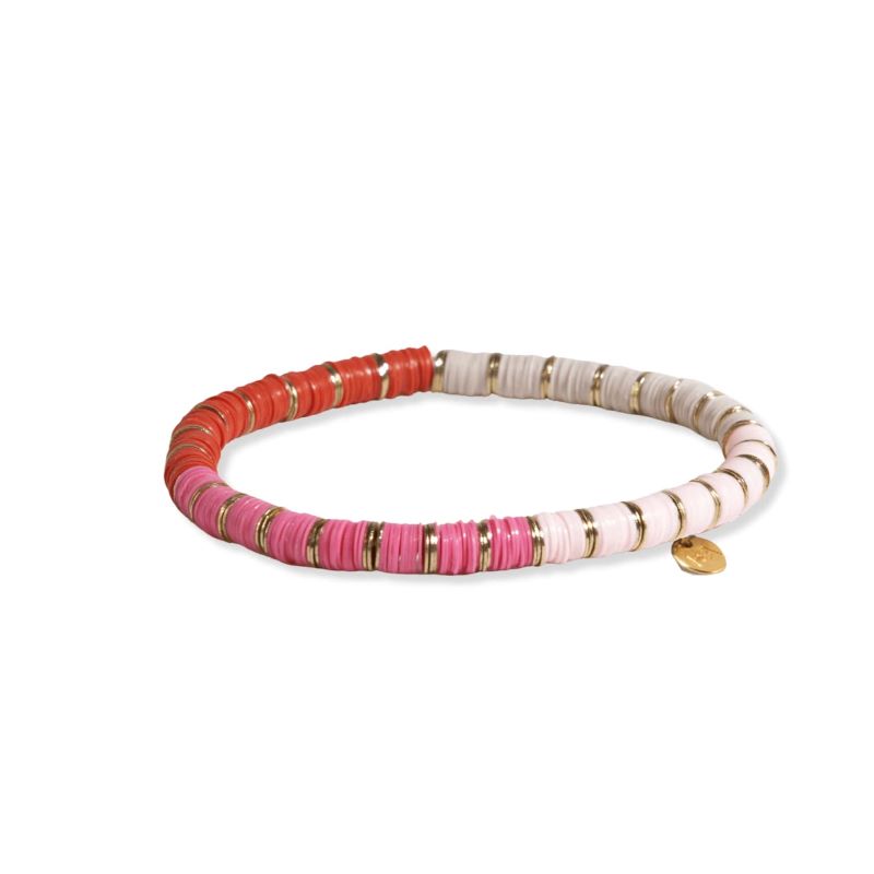 nk and alloy grace stretch bracelet light pink gold