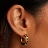 gorjana nova gold emerald hoop earring