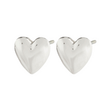 pilgrim sophia silver heart stud earring