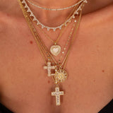 joy dravecky isabella gold white cross necklace