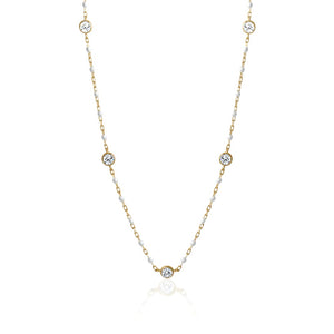 limlim joydrop rosarie necklace gold white