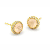 Small Pave Glass Earring