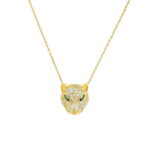 melinda maria baby jaguar gold emerald necklace
