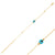 theia tiny evil eye charm bracelet gold