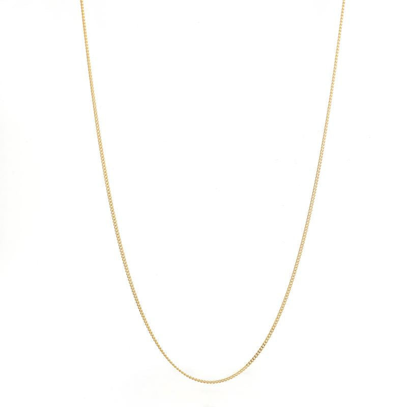 prima gold curb chain 18 necklace