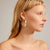 pilgrim julita silver semi hoop earring