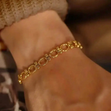sahira gold oval link bracelet
