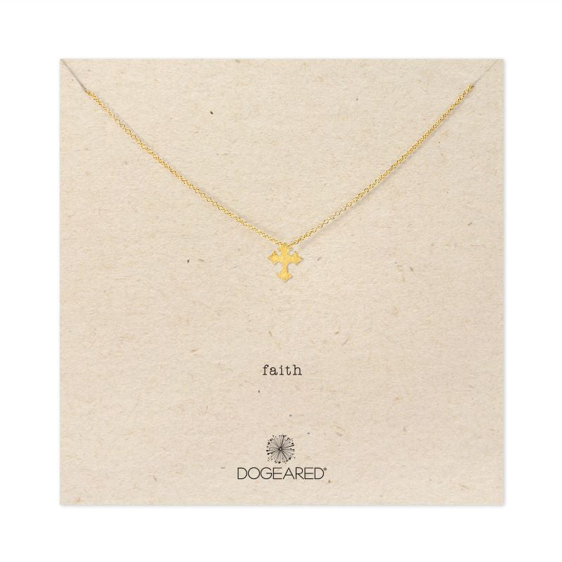 dogeared faith sparkle cross gold necklace