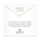 dogeared pearls of love silver necklace