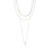 pilgrim baker 3 in 1 silver necklace