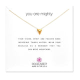 dogeared you are mighty pyramid gold necklace