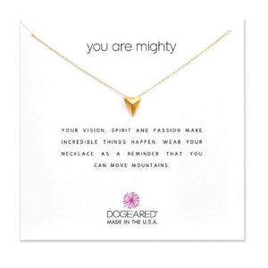 dogeared you are mighty pyramid gold necklace