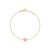 limlim joydrop enamel heart bracelet pink gold