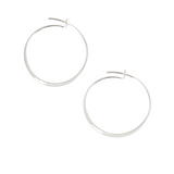tashi silver 2.5 hoop earring