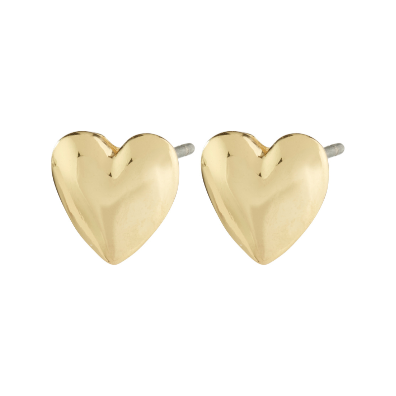 pilgrim sophia gold heart stud earring
