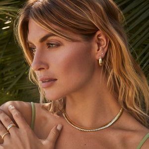 gorjana laney gold hoop earring
