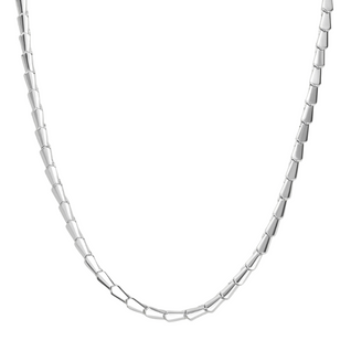 melinda maria serpent collar silver necklace