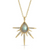 elizabeth stone starlight burst gold necklace seafoam
