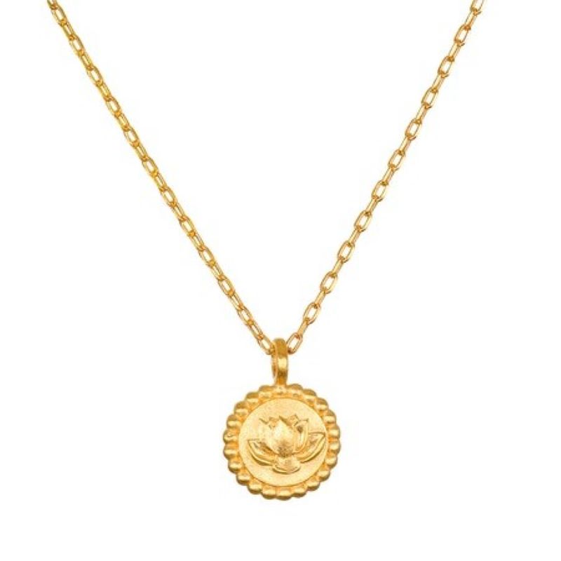 satya lotus gold necklace