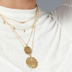 gorjana compass coin gold necklace