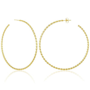 melinda maria twisted 3" hoops gold